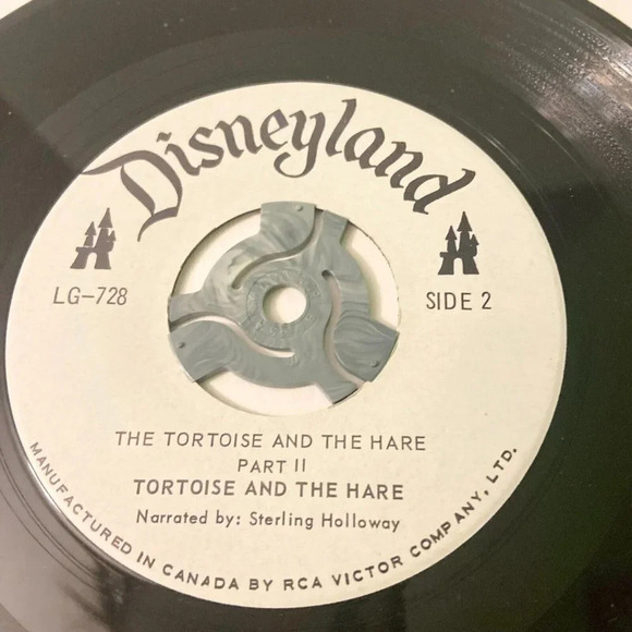 Vintage 1961 Walt Disneys The  Tortoise and the Hare 45 Record with Sleeve - Picture 5 of 14